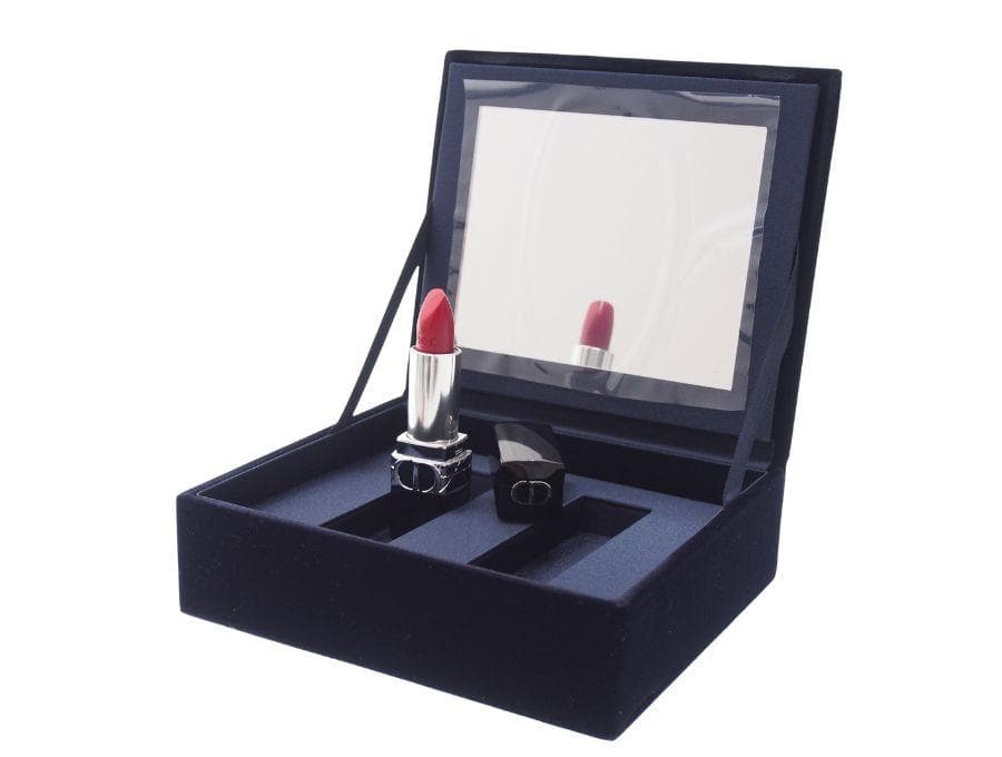ルージュディオール 鏡付きハードケース カナージュステッチ ROUGE DIOR