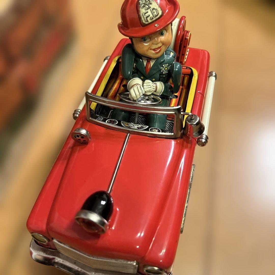 野村トーイ　ファイヤーチーフ 自動操縦 車両　ブリキ　消防車