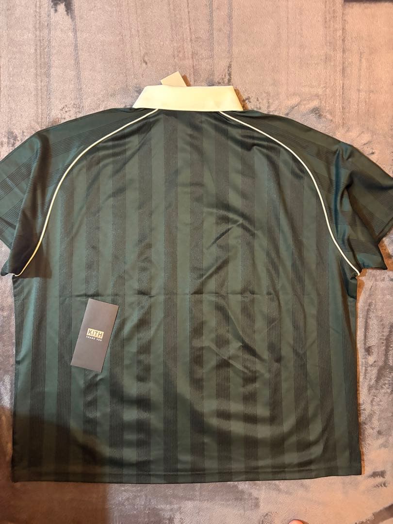 KITH Shadow Stripe Marcelサッカーシャツ　ポロシャツ　M