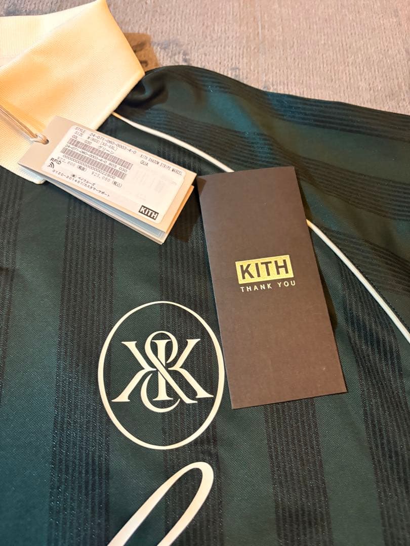 KITH Shadow Stripe Marcelサッカーシャツ　ポロシャツ　M
