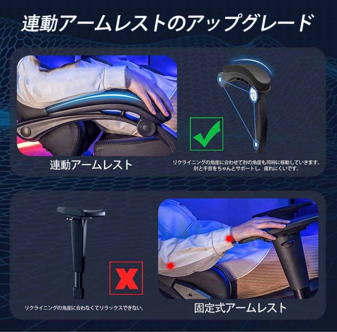 GTBoy ゲーミングチェア オフィスチェア 椅子 デスクチェア 白と黒