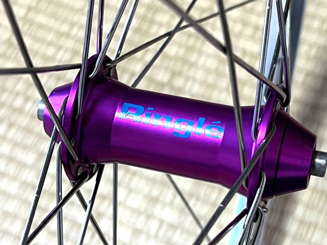 （レア）Ringle ハブ 紫ARAYA 26インチホイール(フロントのみ)