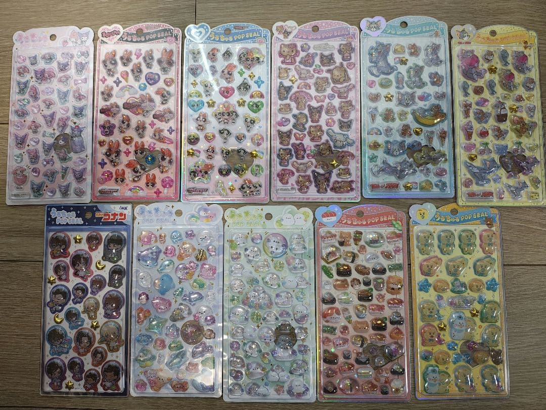 正規品　うるちゅるPOPシールサンリオパワパフトムジェリオリジナルコナンまとめ売