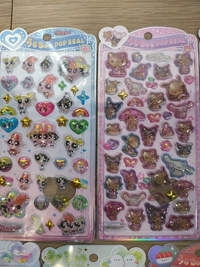正規品　うるちゅるPOPシールサンリオパワパフトムジェリオリジナルコナンまとめ売