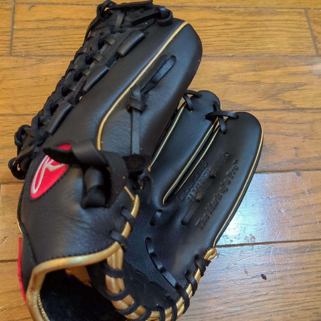 Rawlings 軟式グローブ ブラック/ゴールド　一般用　グローブ