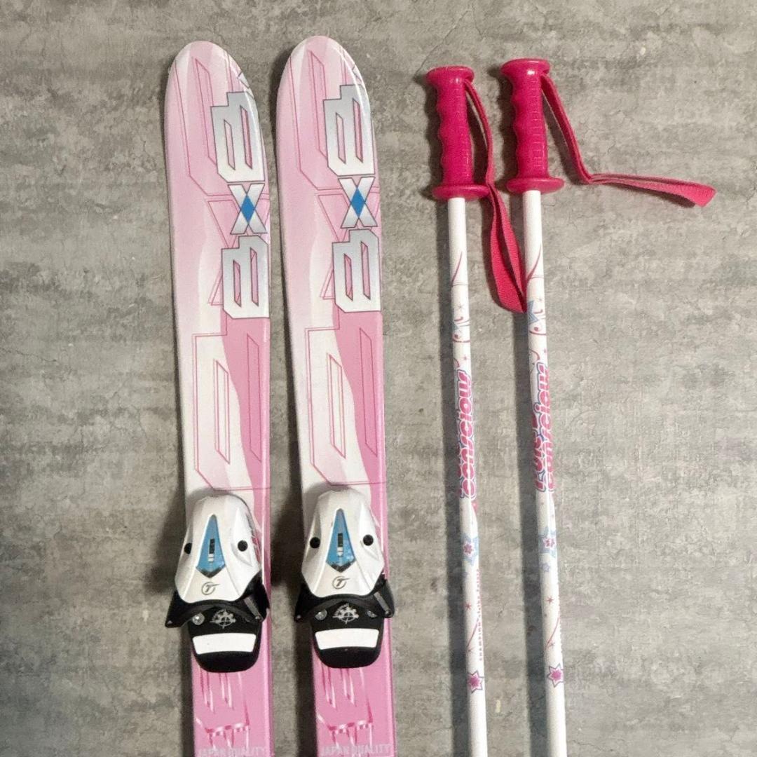 【良品】ジュニアスキー4点セット 20.5㎝ 98㎝ B×B GENIX 送料無