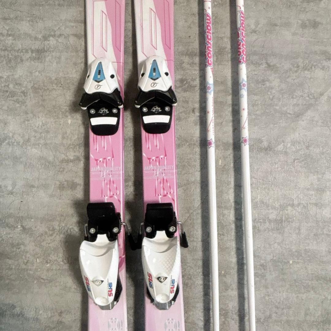 【良品】ジュニアスキー4点セット 20.5㎝ 98㎝ B×B GENIX 送料無