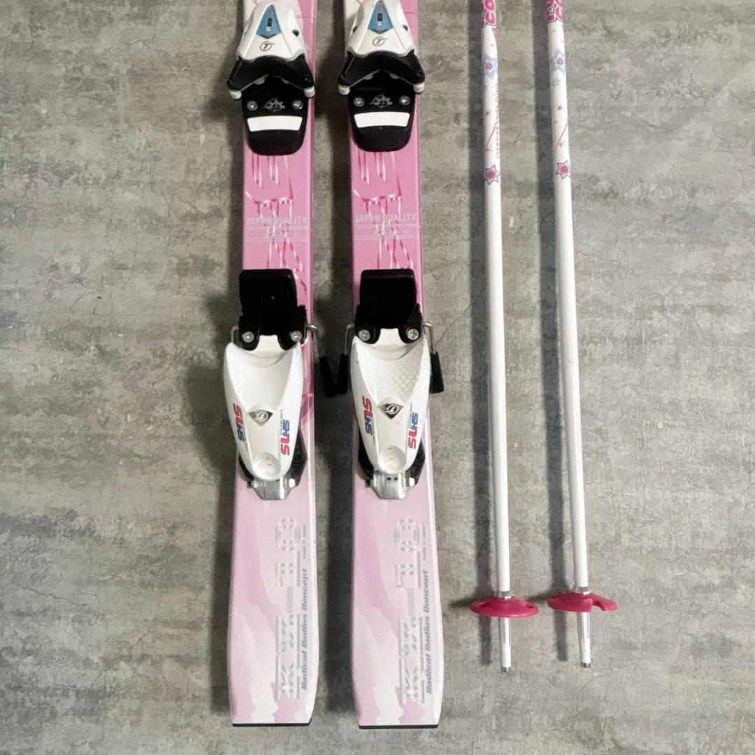 【良品】ジュニアスキー4点セット 20.5㎝ 98㎝ B×B GENIX 送料無