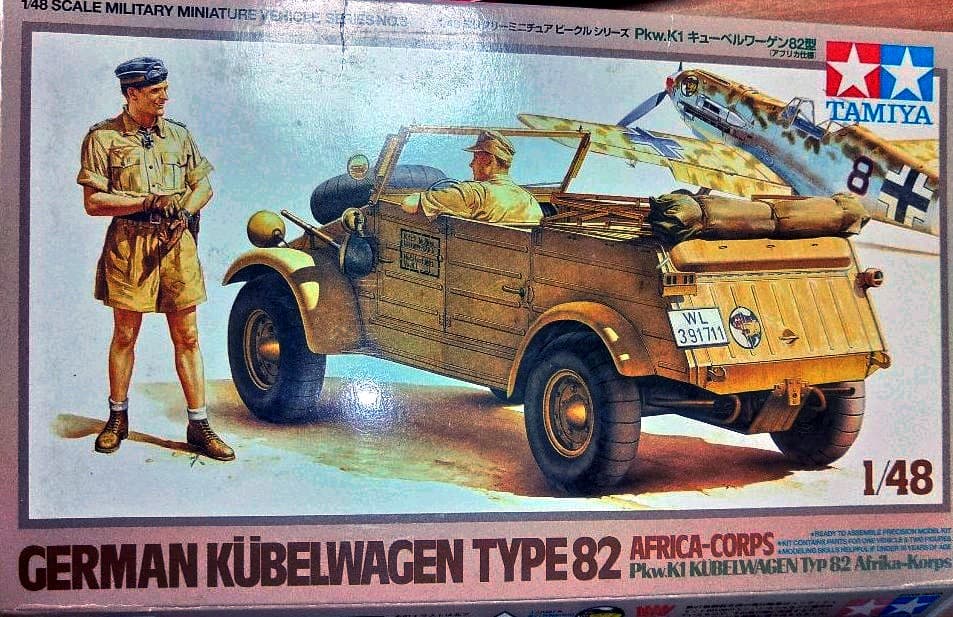 ドイツ軍　キューベルワーゲン1/48　(情景模型)