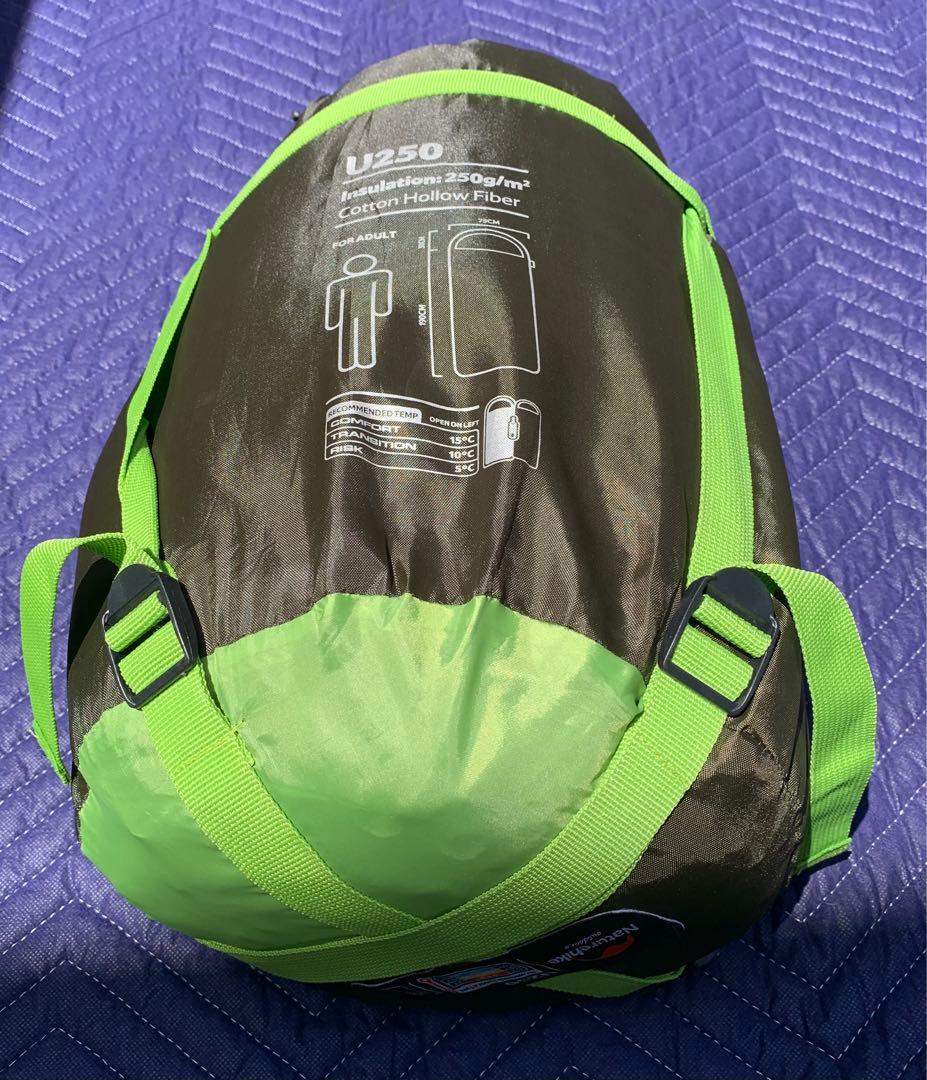 【良品•美品】Naturehike U250 寝袋 グリーン/ブラック