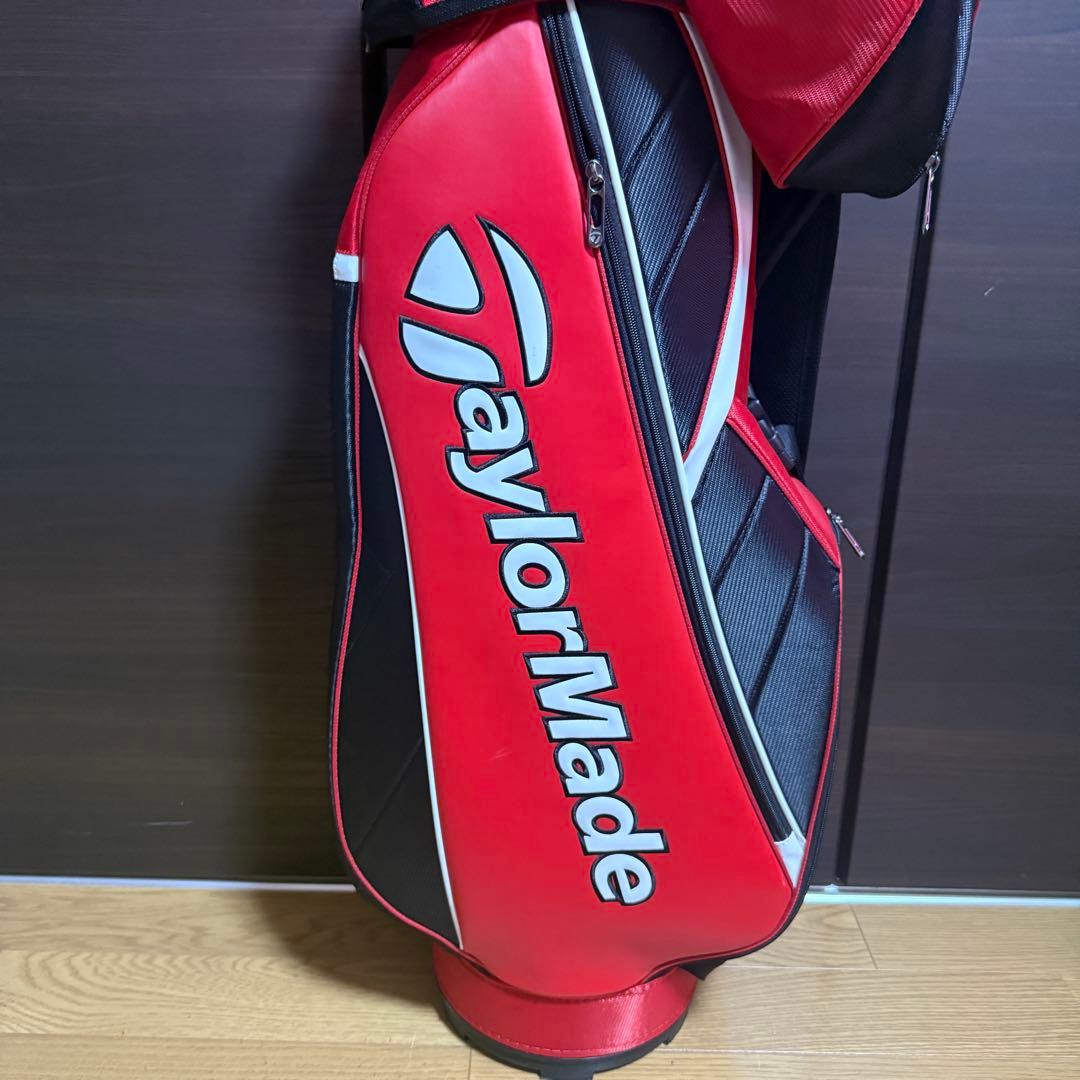 TaylorMade キャディバッグ ゴルフバッグ レッド ブラック
