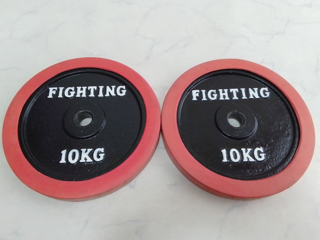 ファイティングロード バーベル ラバー付 10kg×2 合計20kg 28mm径