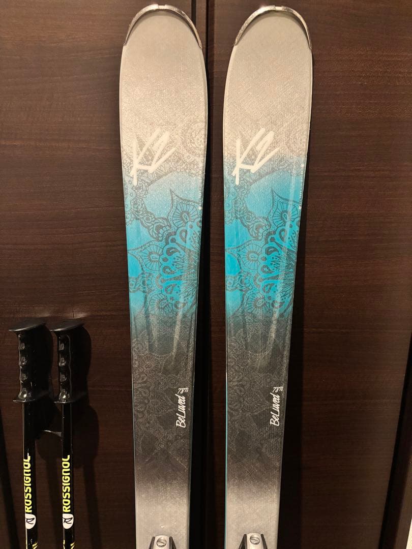 【K2 】【Beluved 】スキー板 【163㎝】【美品】ロシニョールポール