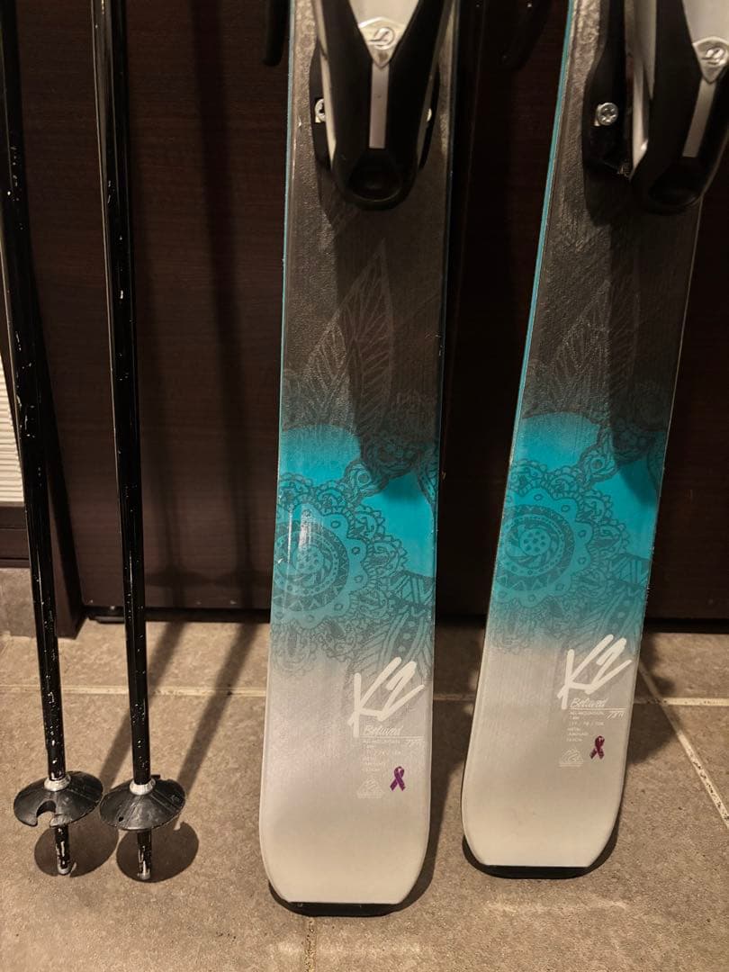 【K2 】【Beluved 】スキー板 【163㎝】【美品】ロシニョールポール