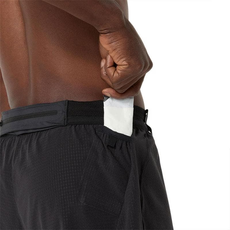 【新品 L-XL ブラック】アシックスRUN5インチショーツ