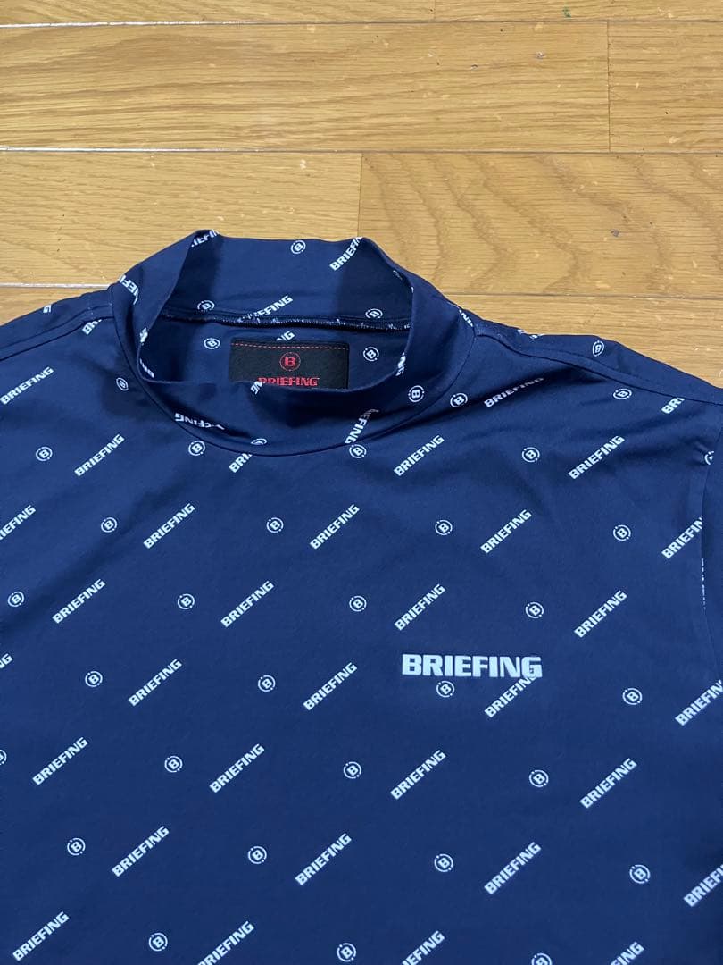 ブリーフィング　BRIEFING ネイビー Mサイズ モックネックシャツ