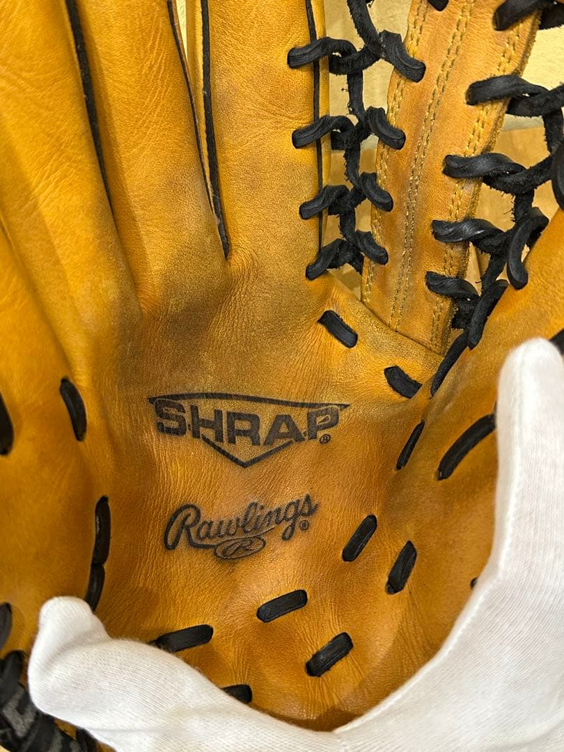 Rawlings 軟式グローブ キャメル　外野手用　保管袋付き　程度良