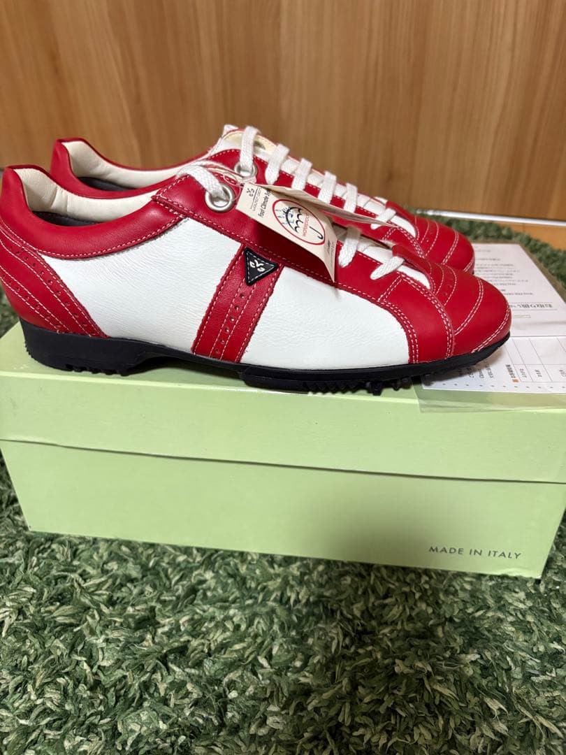 新品　ウォルター・ジェヌイン　ゴルフ シューズ イタリア製