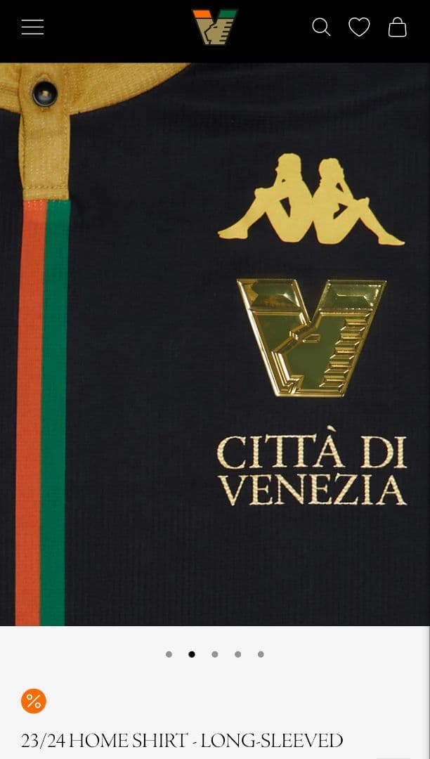 【ヴェネツィアFC】Lサイズ Kappa VeneziaFC 23/24長袖ユニ