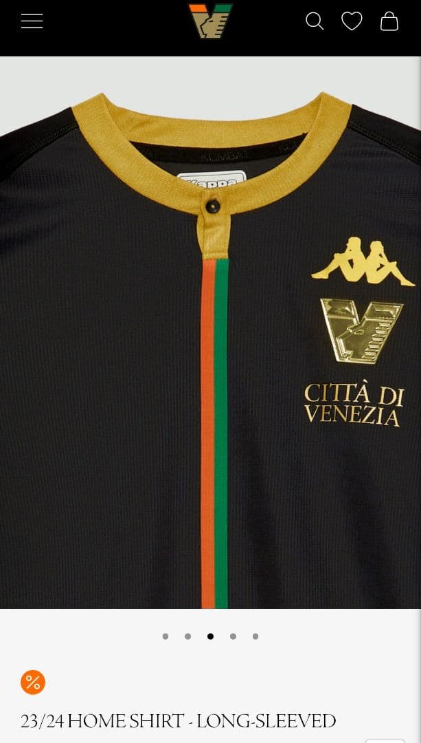 【ヴェネツィアFC】Lサイズ Kappa VeneziaFC 23/24長袖ユニ