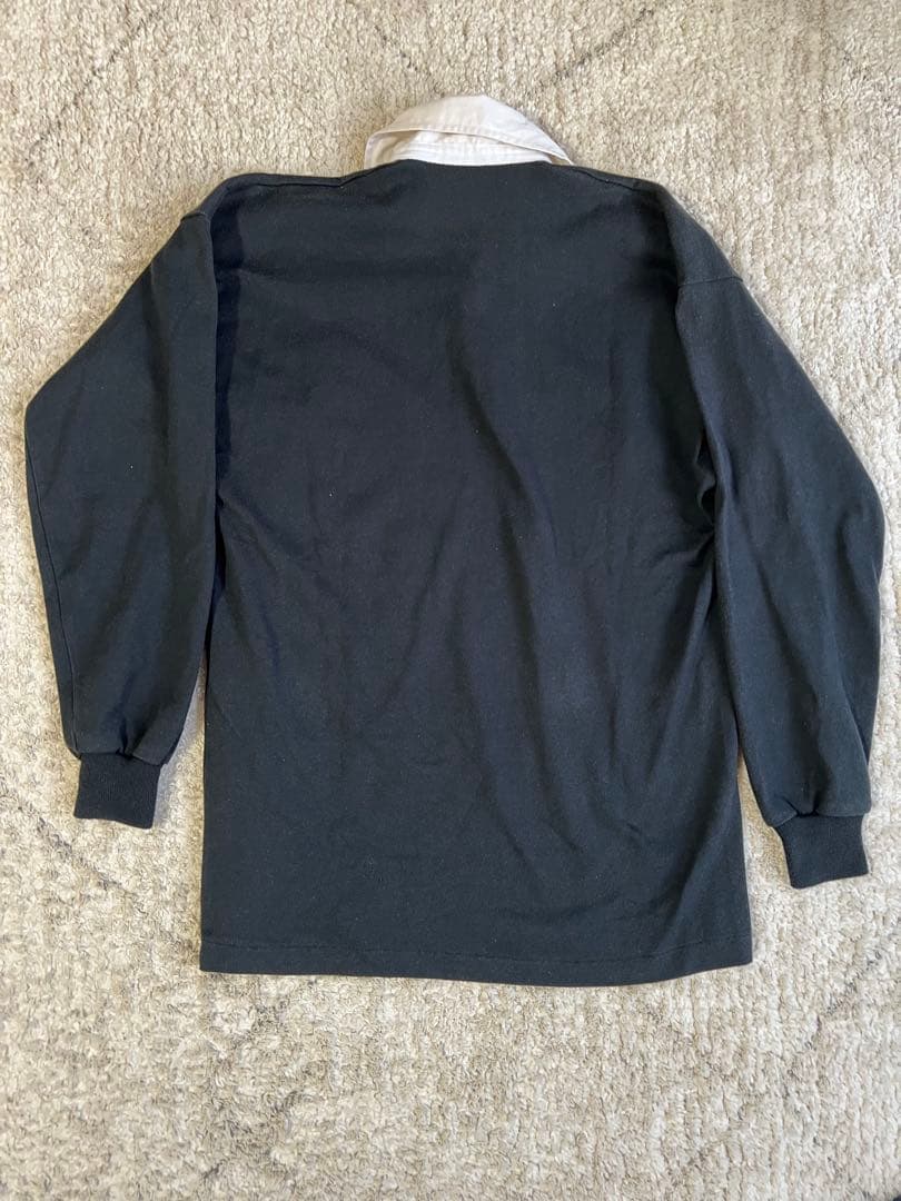 【希少】90s カンタベリー　ALL BLACKS ラガー シャツ S ブラック