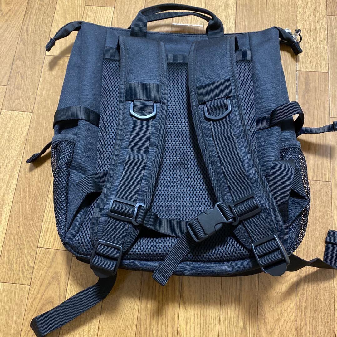 XLARGE ブラックリュック メッシュポケット付き　お値下げ