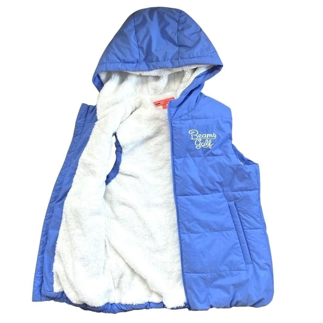 【美品】 BEAMS GOLF レディース 裏ボア フーディーベスト Sサイズ