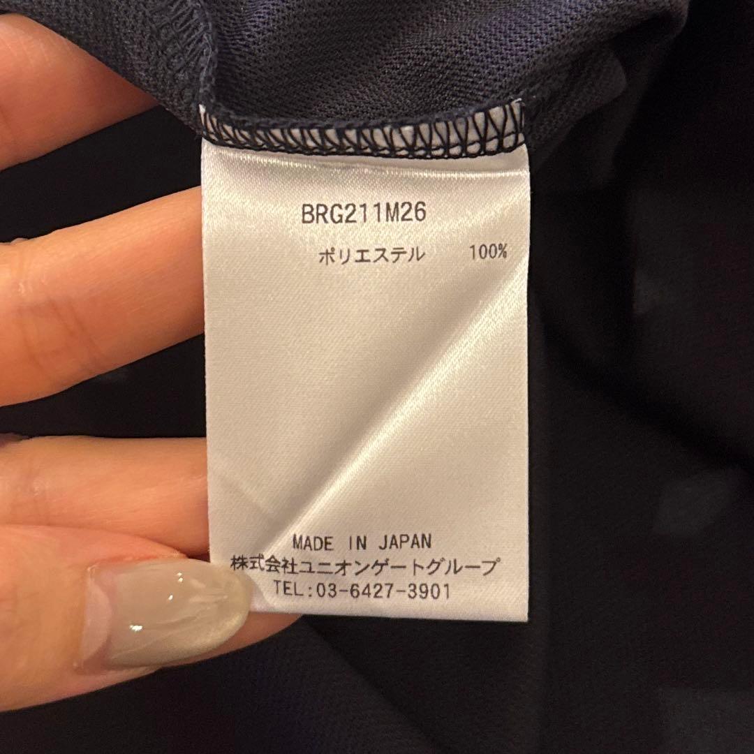 タ*ン様 美品　BRIEFING 半袖シャツ ブラック ロゴプリント モックネッ