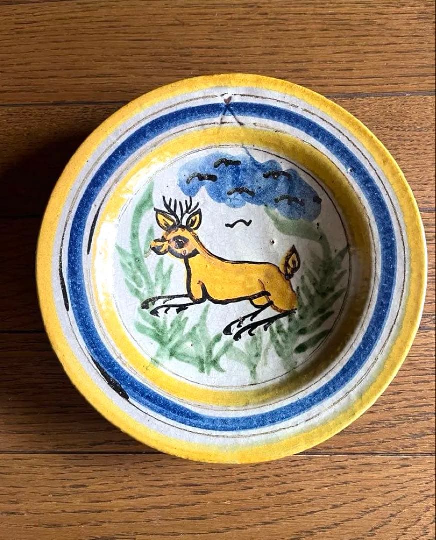 イタリア製陶器絵皿david4枚