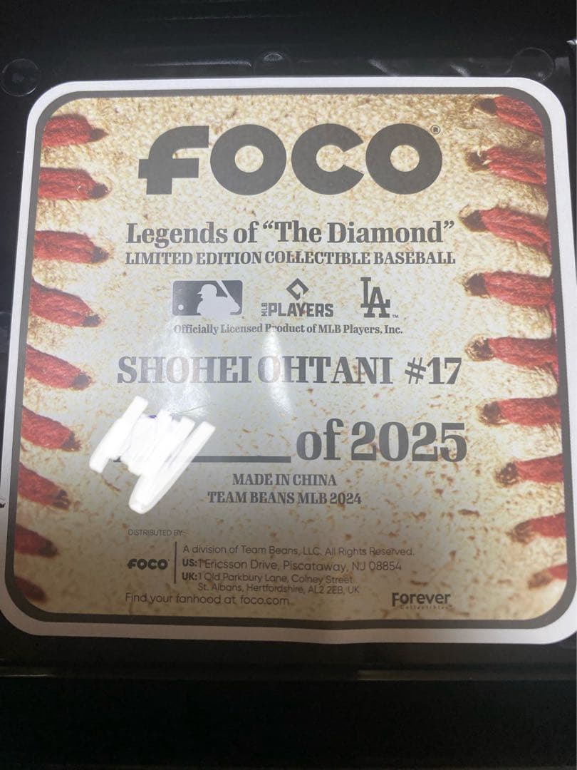 2025個限定　大谷翔平　FOCO Player Photo Baseball