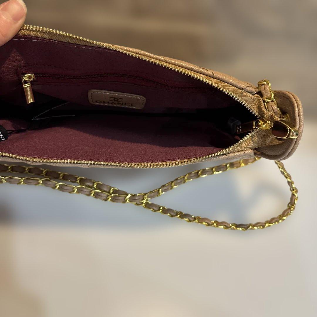 シャネル　CHANEL ショルダーバッグ　ベージュ　ノベルティ