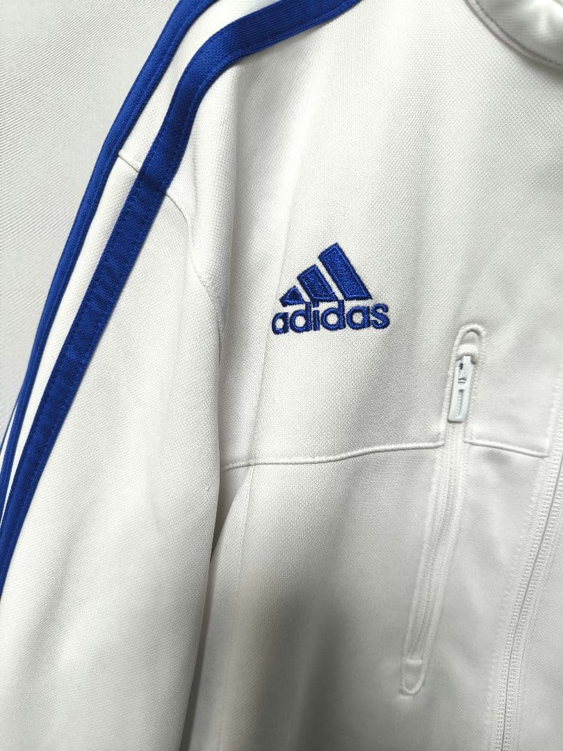 【訳あり】adidas Chelsea FC アンセムジャケットMワッペン　白赤