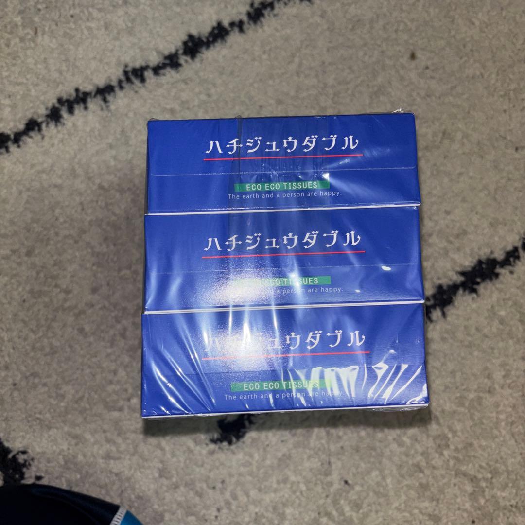 ハチジュウダブル エコティッシュ 3パック入り　パチンコ