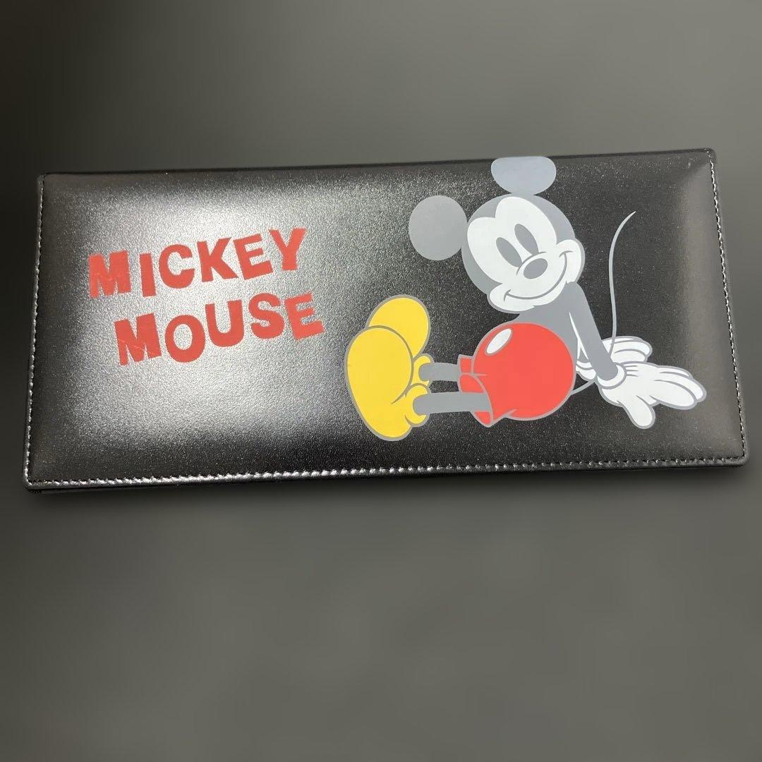 (3-59)ミッキーマウス 長財布 天然皮革 新品未使用品
