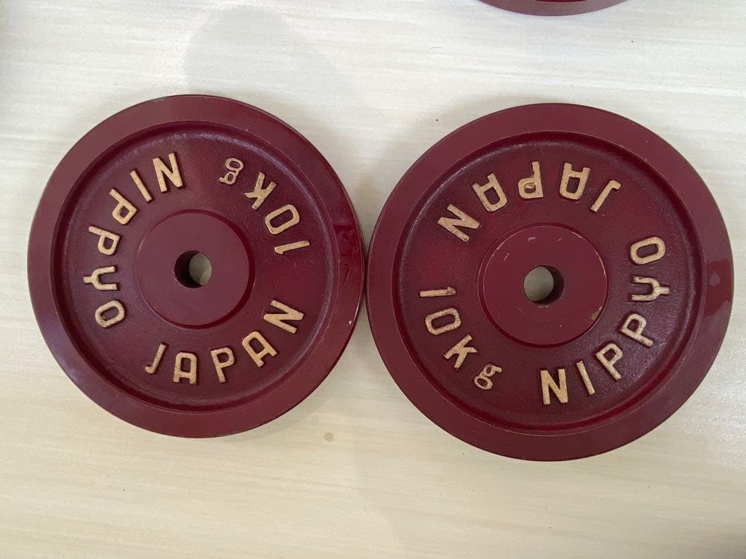 NIPPO JAPAN プレート 10kg × 2枚セット（赤塗装）