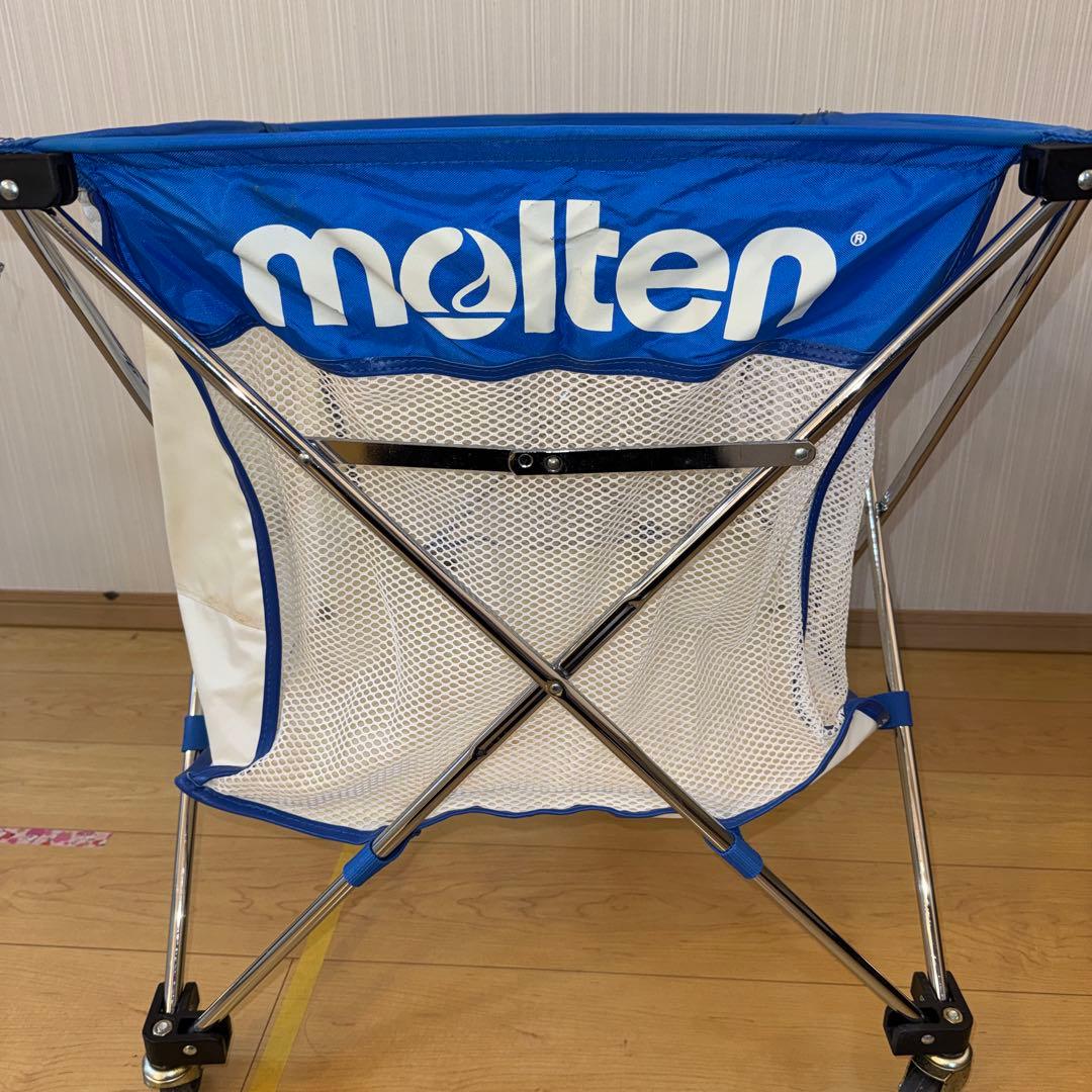 molten BK15折りたたみボールカート青白　モルテン　ボールカゴケース付き
