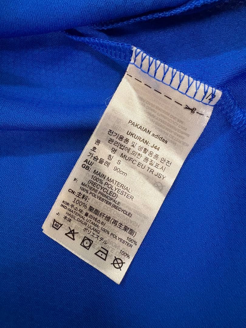 ★貴重な青！ adidas マンチェスター・ユナイテッドFC ユニフォーム S