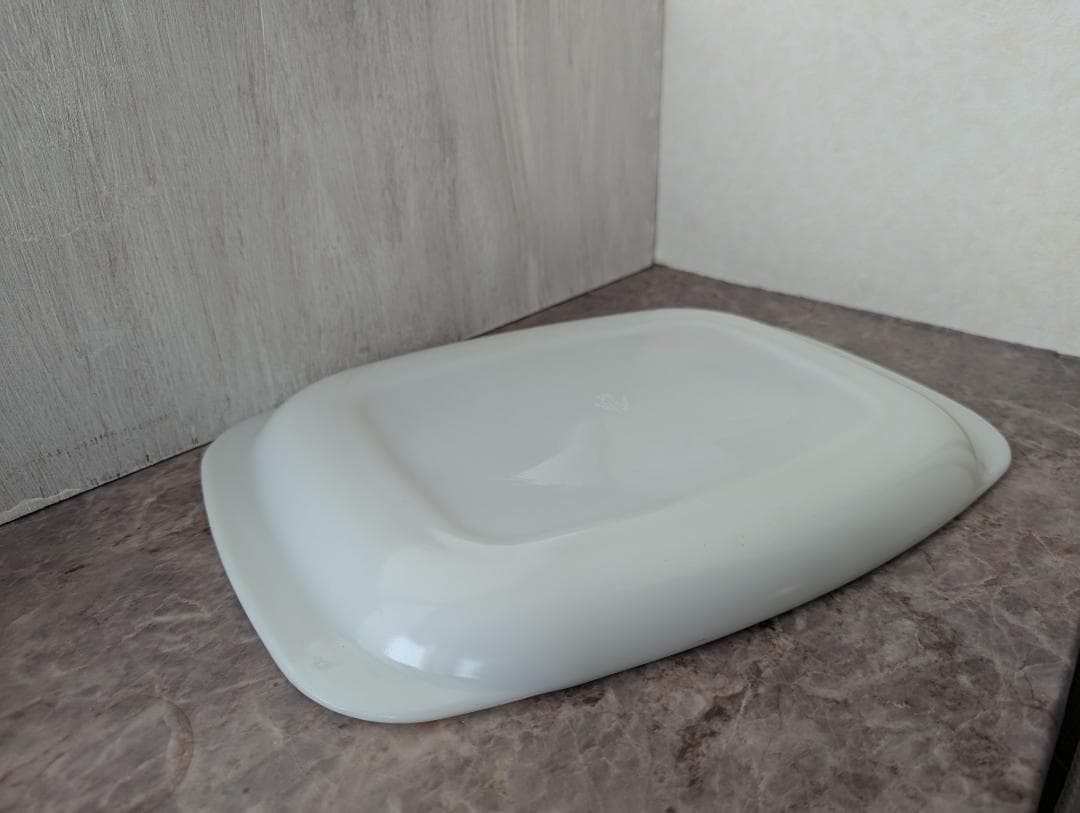 オールドパイレックスJAJ PYREX 大皿 ミルクガラス June Rose