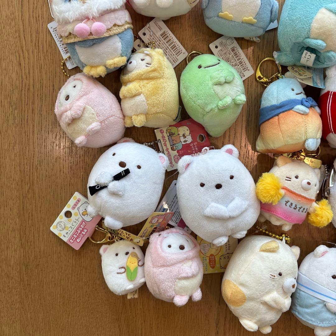 d*9様 すみっコぐらし てのりぬいぐるみ キーホルダー 20個セット