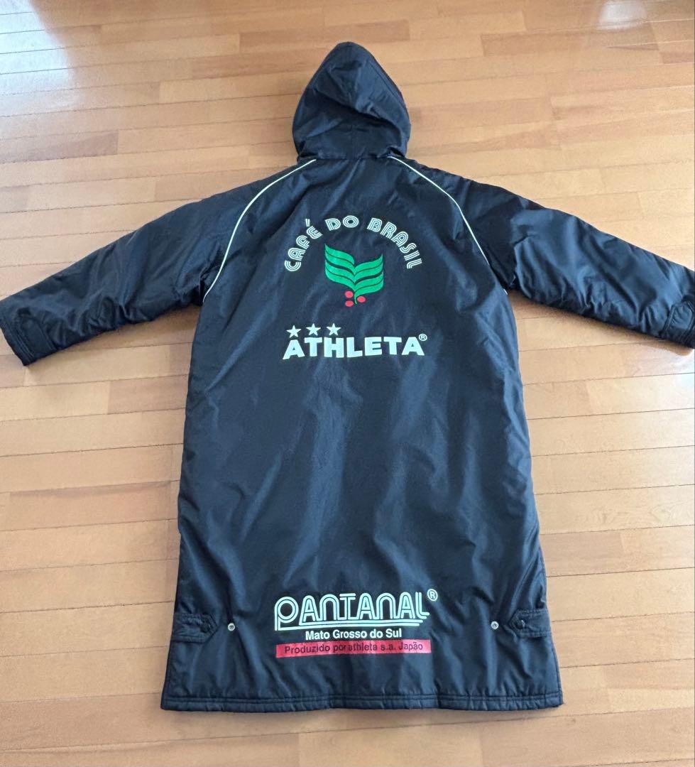 ATHLETA ベンチコート フード付き 黒