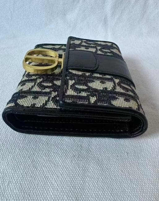 Dior 30モンテーニュ 三つ折り財布 オブリークsa