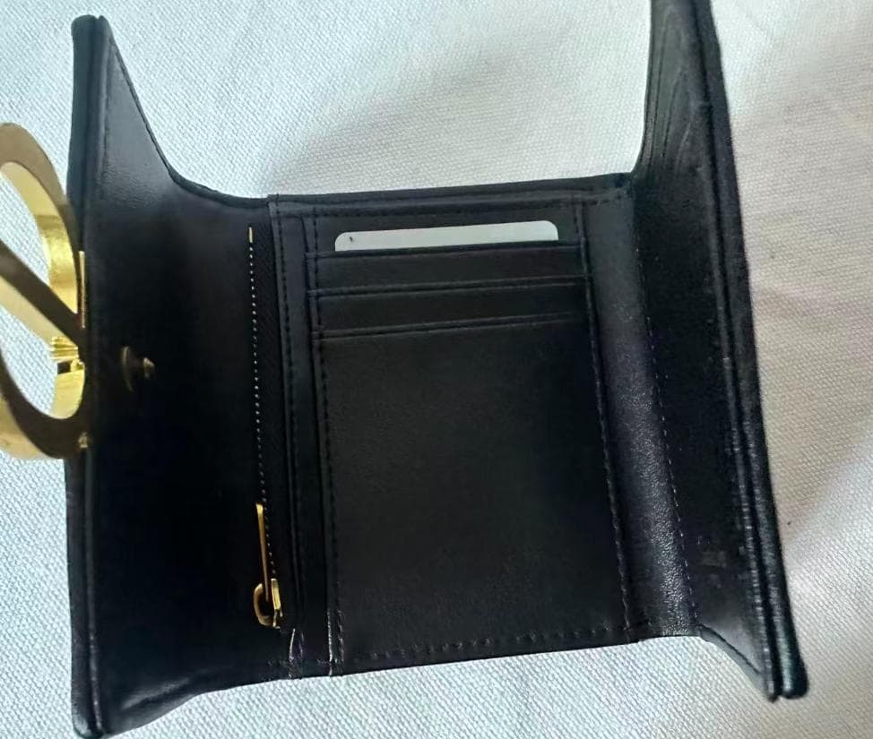 Dior 30モンテーニュ 三つ折り財布 オブリークsa
