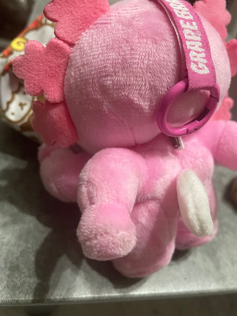 grape brain マカロニ　ピンク　ぬいぐるみストラップ