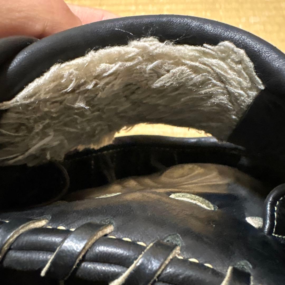 Mizuno 黒 レザー グローブ　グローバルエリート　軟式用