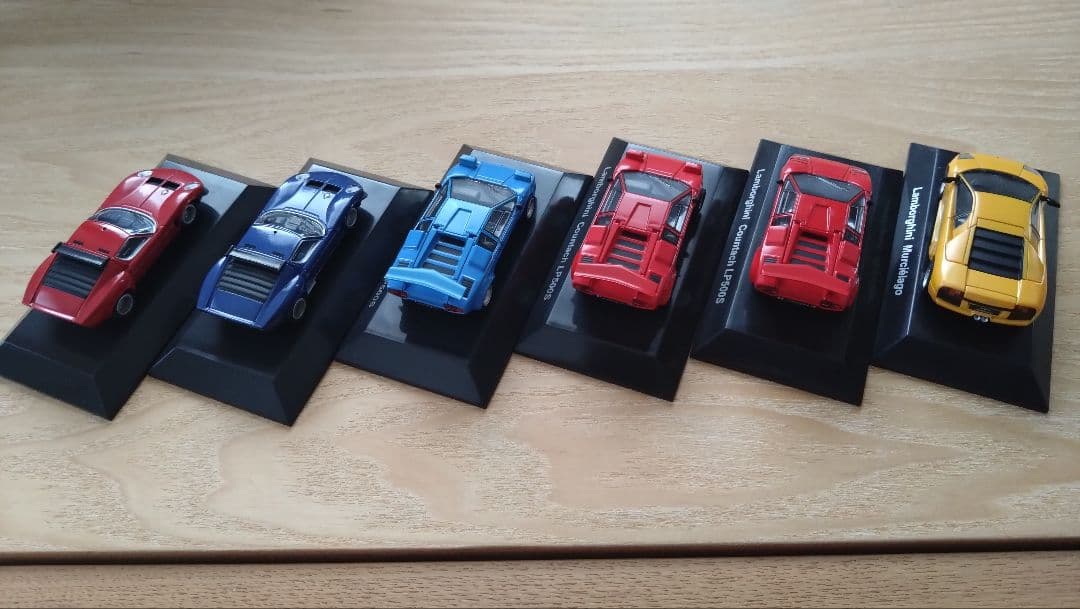 スーパーカーのミニカー、6台セット