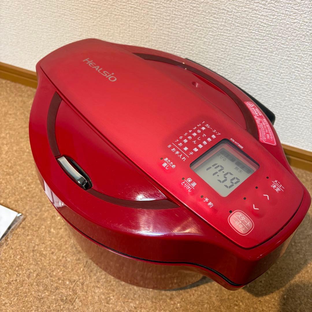【良品】SHARP ヘルシオホットクック 水なし自動調理鍋 KN-HT99B-R