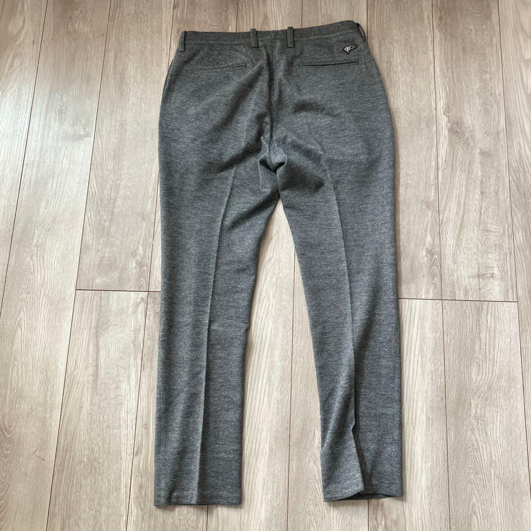BEAMS GOLF ビームスゴルフ ウールストレッチパンツ ロゴ　グレー