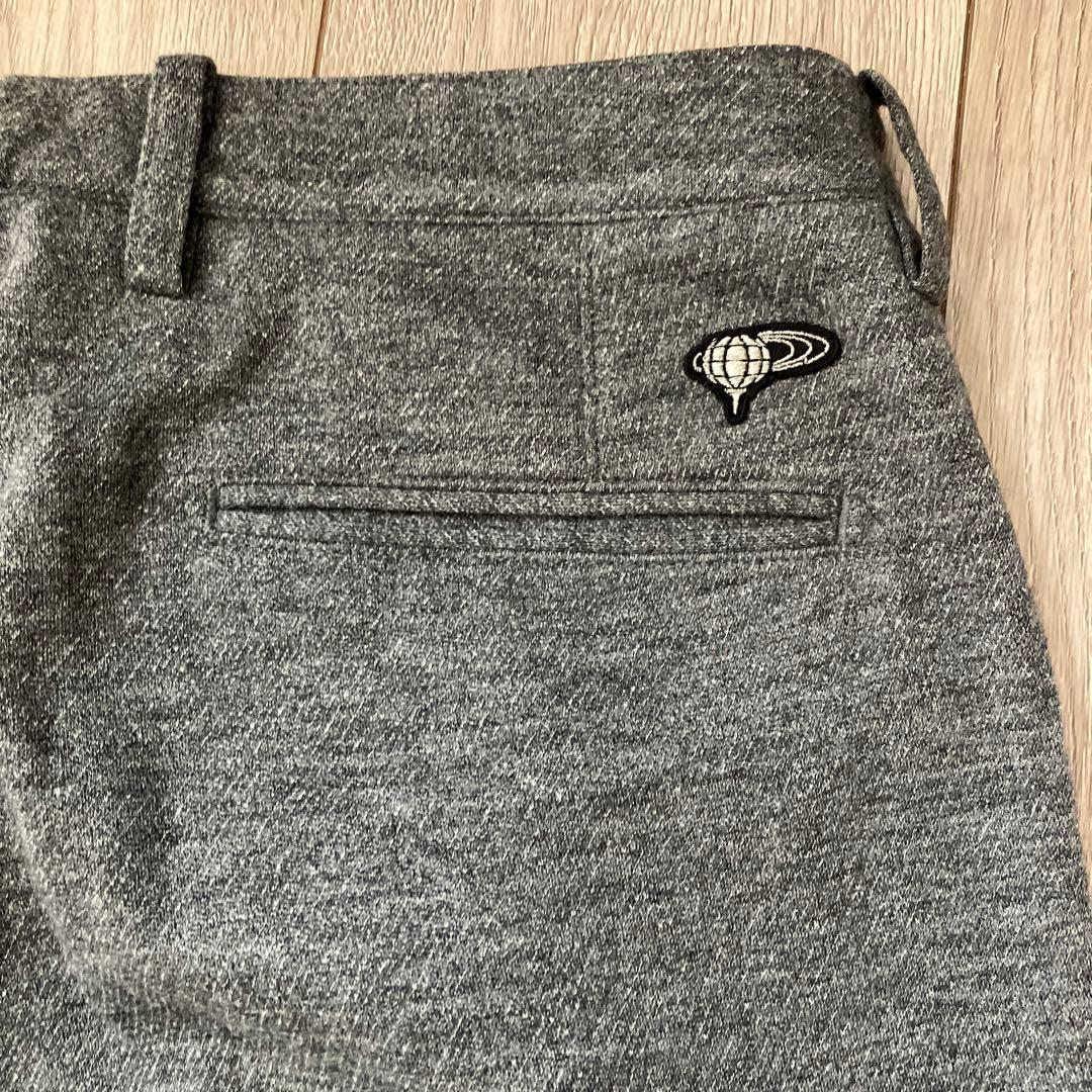 BEAMS GOLF ビームスゴルフ ウールストレッチパンツ ロゴ　グレー