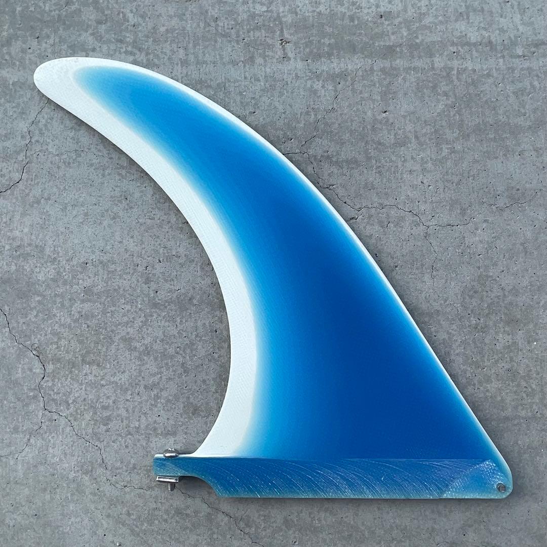 新品　シングルフィン　ロングボード　9インチ　ミッドレングス　ブルー　クラシック