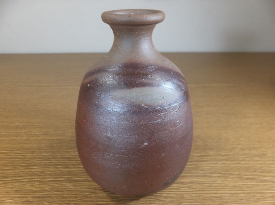 真作保証 藤原雄 自作 備前徳利 酒器 人間国宝 (藤原啓 金重陶陽) 備前市